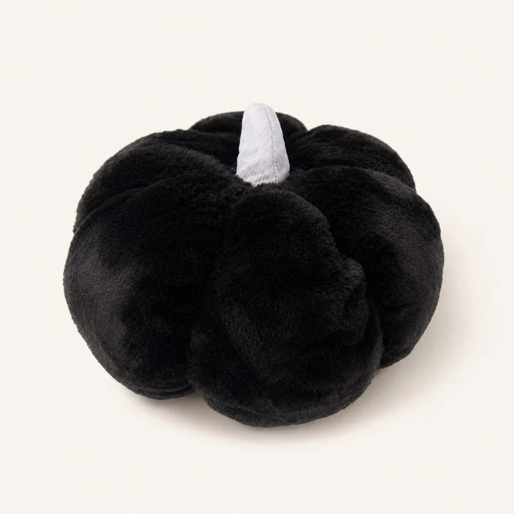 Hyde and EEK Boutique Black Plush Pumpkin Pillow 8x10 Halloween Decor